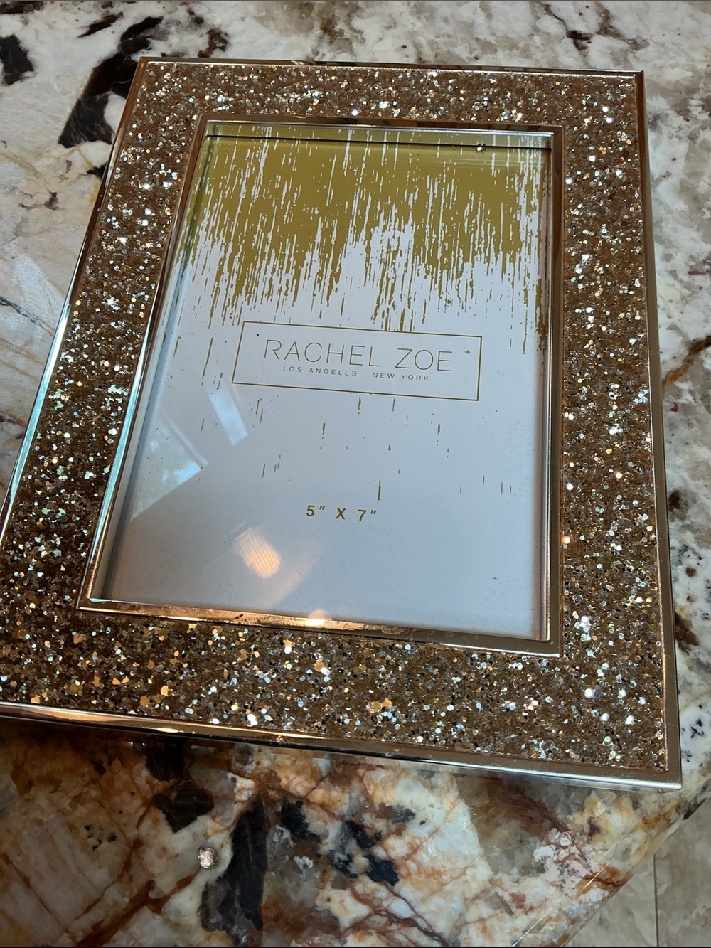 Rachel Zoe Sparkling Gold Glitter Picture Frame